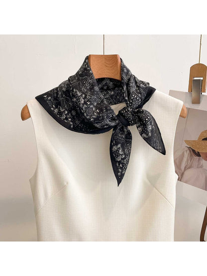 Scarvii - Painterly Floral Fashion Square Scarf
