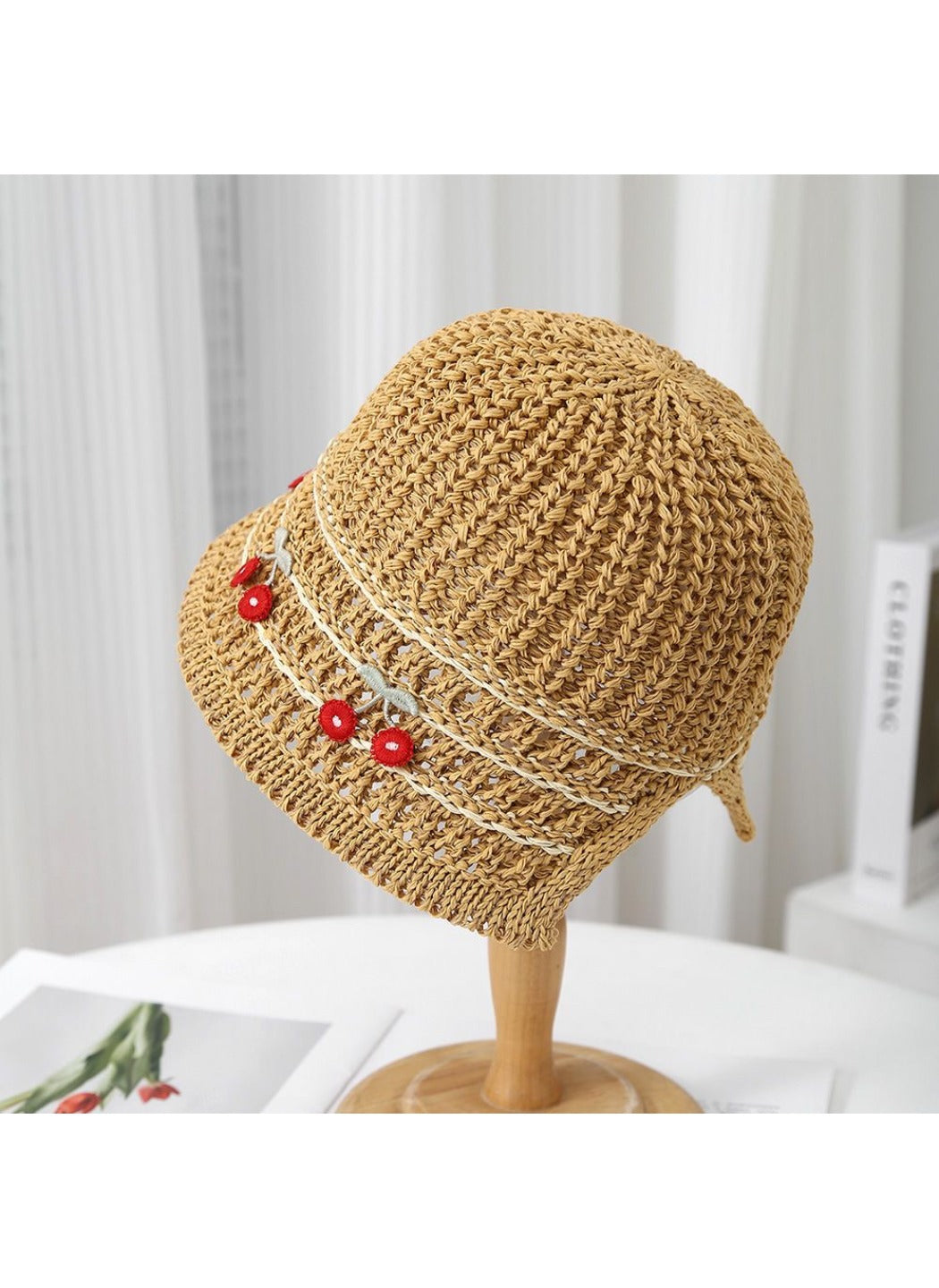 Haila - Fresh Bell‑Shape Hollow‑Out Wide‑Brim Bucket Hat