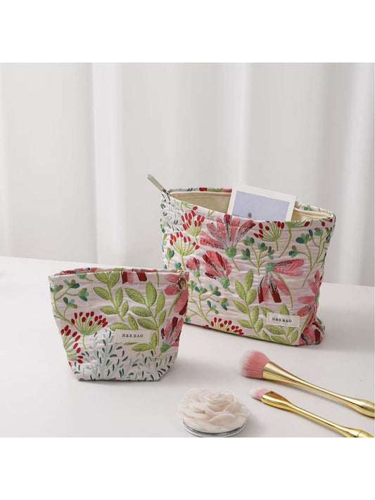 Cosbai Fresh Floral Zipper Cosmetic Organizer Bag product image