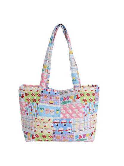 Cosbai - Tote Shoulder Bag with Cartoon Pattern