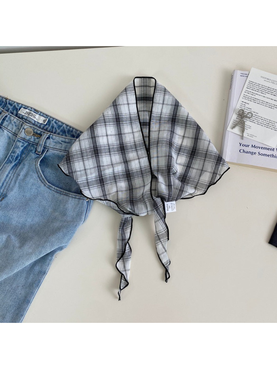 Scarvii Soft Plaid Everyday Headscarf