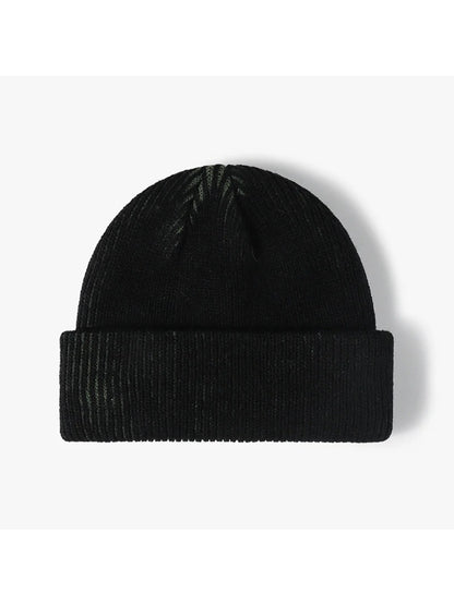 Haila - Contrast-Thread Ribbed Cuffed Knit Beanie