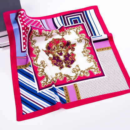 Scarvii - Vintage Mixed-Print Scarf - Paisley, Polka Dots & Stripes