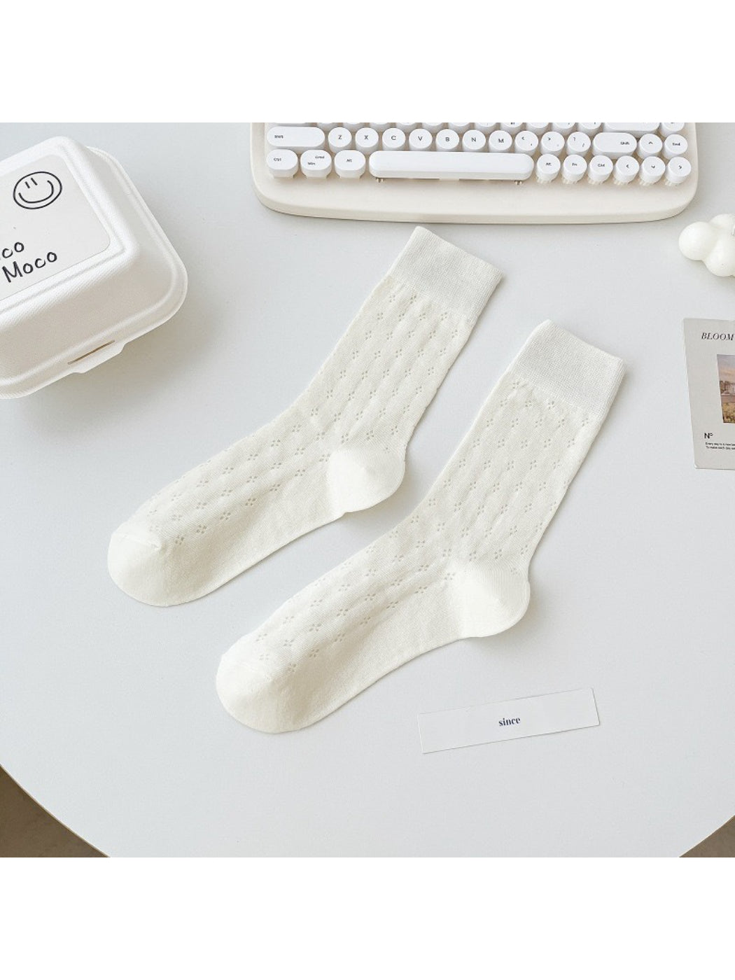 Rufia - Textured Rib Knit Crew Socks product image 7