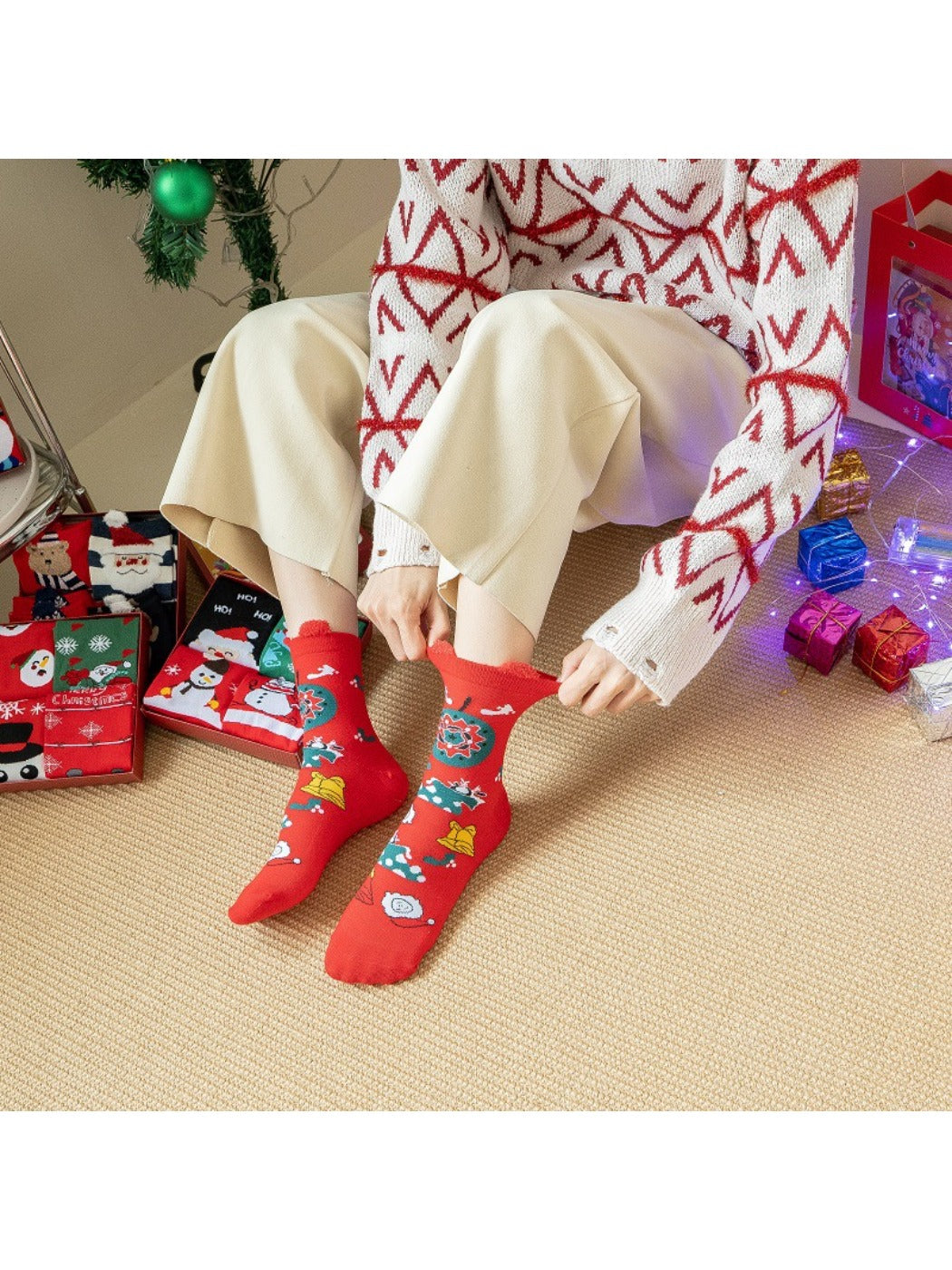 Rufia - Christmas Socks Gift Box Set - Cute & Festive