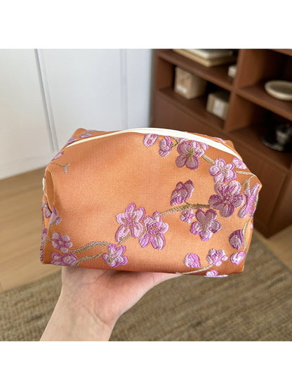 Cosbai - Floral Zippered Makeup Bag Pouch