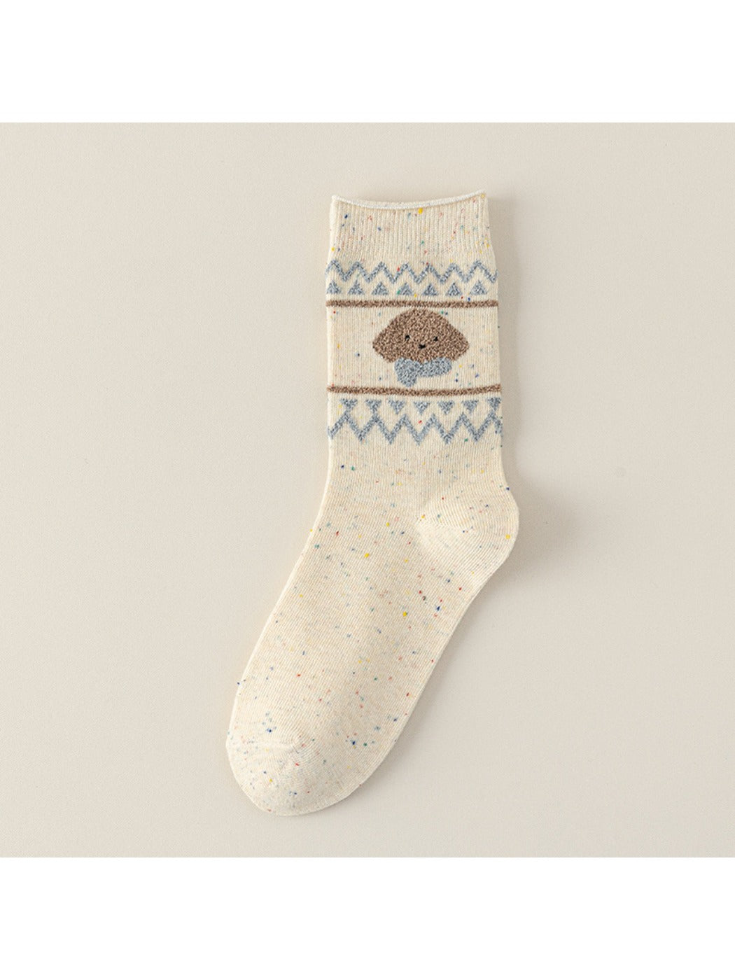 Rufia - Cute Cartoon Dog Mid-Calf Socks for Women