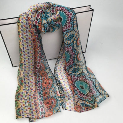 Scarvii - Soft Boho Flowy Thin Scarf
