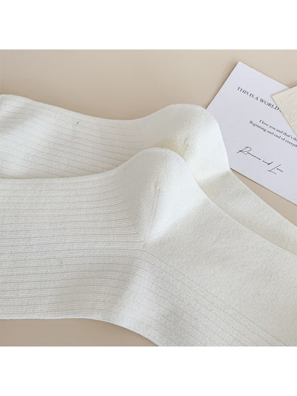 Rufia – Color-Block Striped Mid-Calf Socks