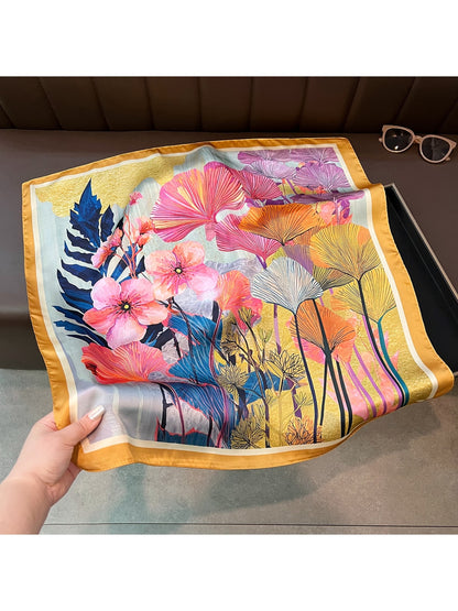 Scarvii - Fresh Sweet Patterned Fashion Square Scarf