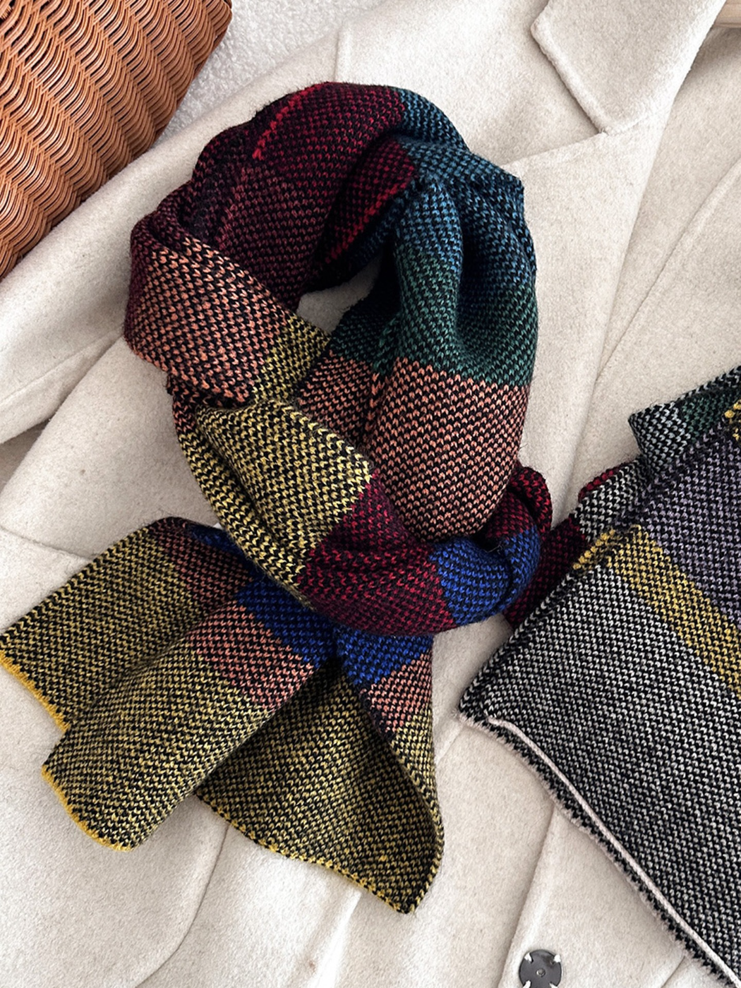 Scarvii - Color Block Woven Scarf