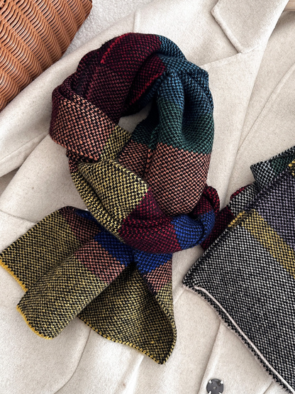Scarvii - Color Block Woven Scarf
