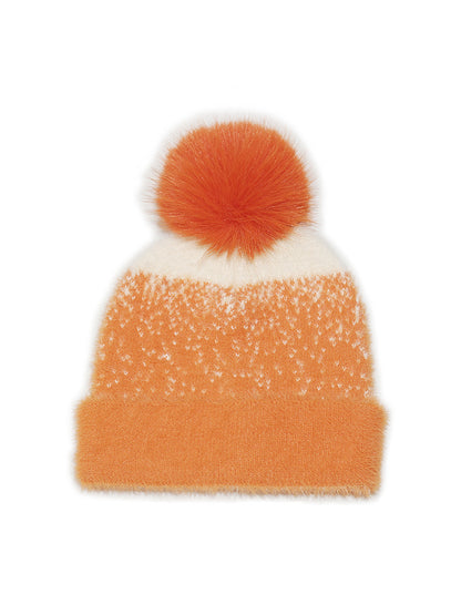 Haila Shiny Yarn Pom Pom Beanie