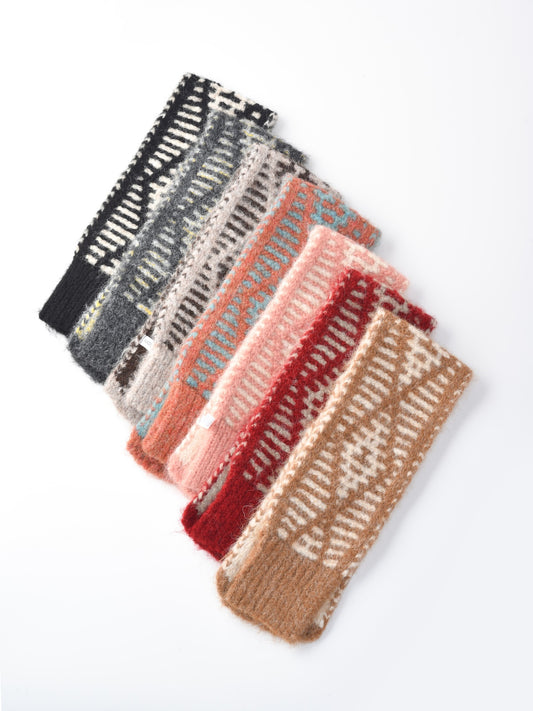Scarvii - Two-Tone Knitted Scarf with Slip-Through Design