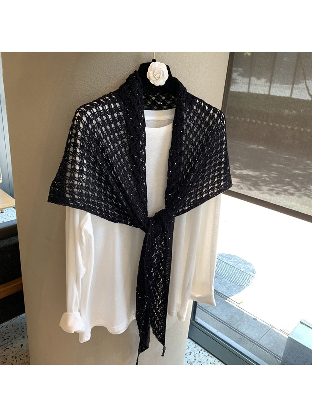 Scarvii - Elegant Sheer-Look Drape Shawl Scarf