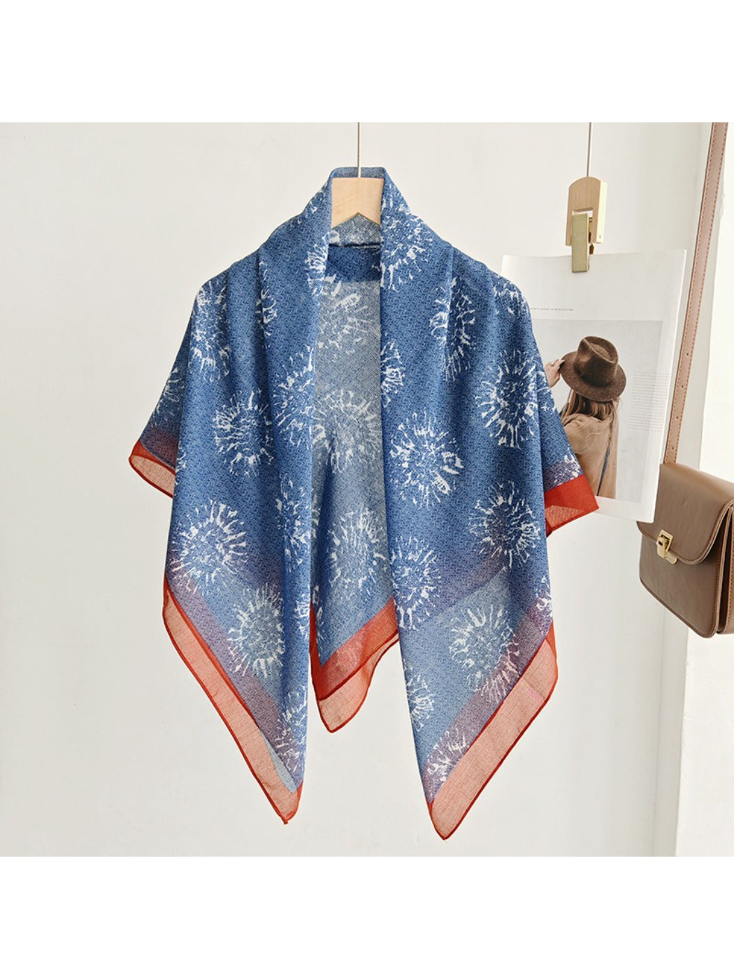 Scarvii Soft Burst Motif Square Scarf