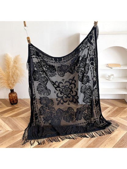 Scarvii - Ornate Scroll Wrap Scarf