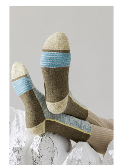 Rufia - Mixed Knit Crew Socks