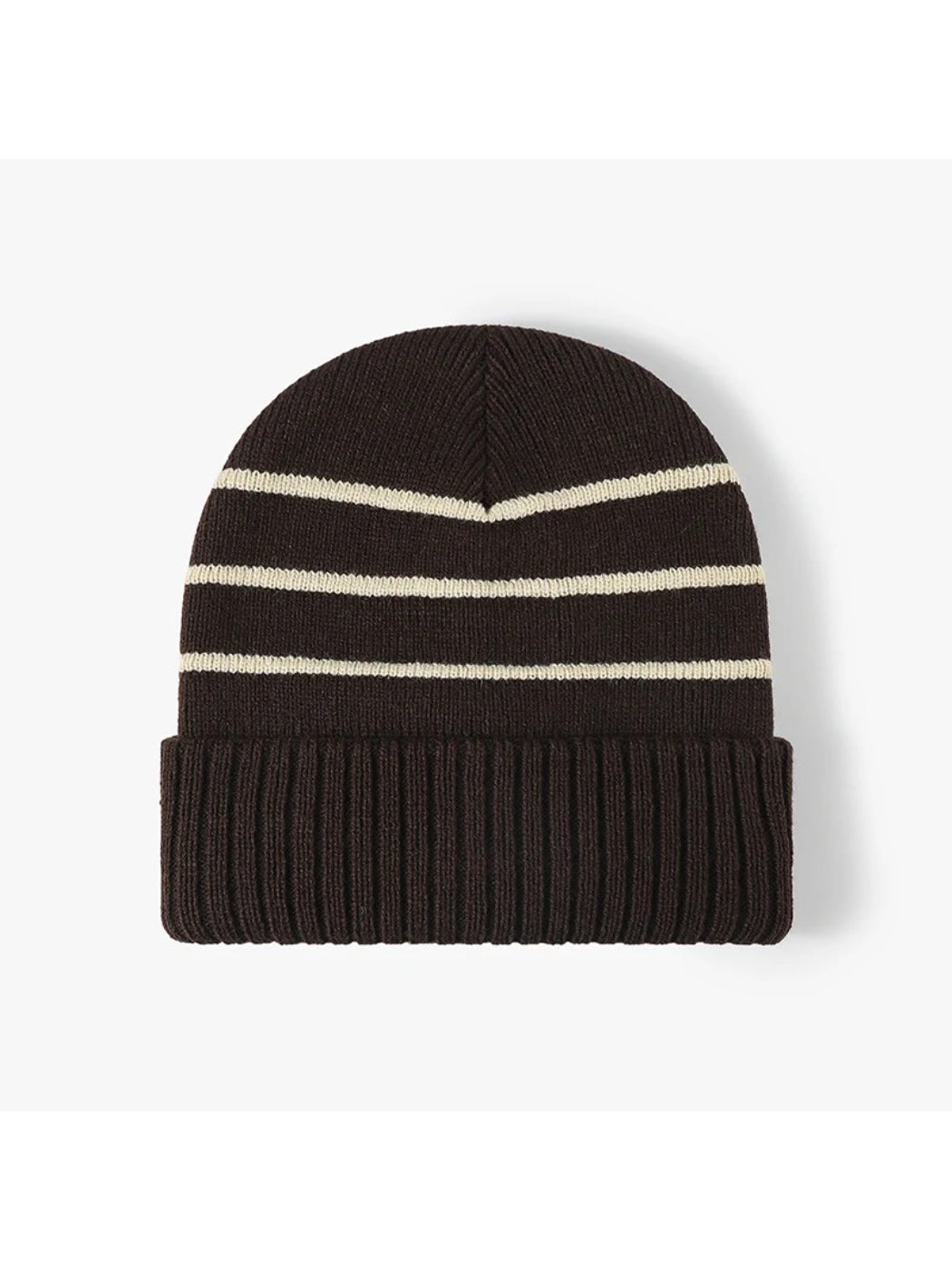 Haila - Striped Fleece-Lined Cuffed Knit Beanie