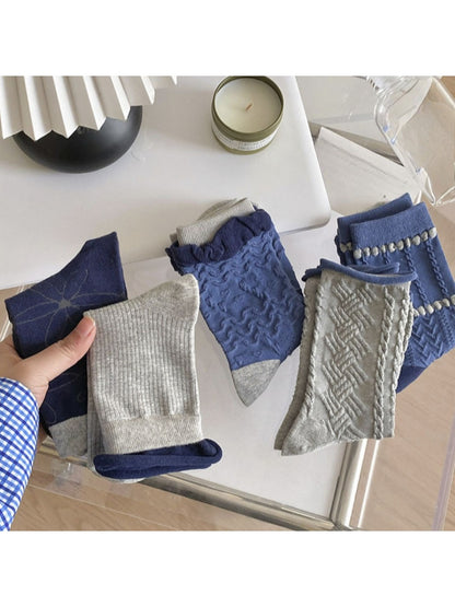 Rufia - Vintage School Style Mid-Calf Capsule Socks