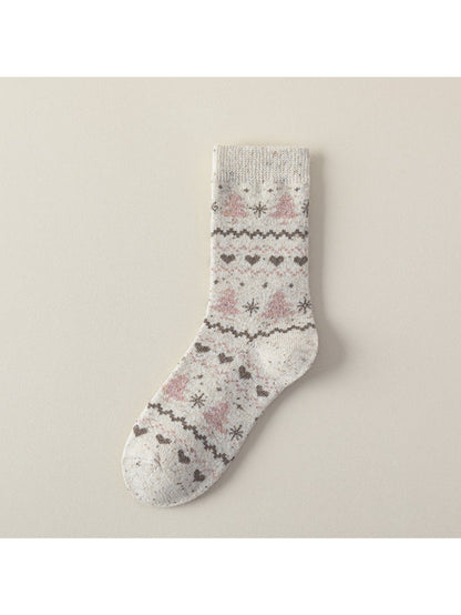Rufia - Cozy Winter Forest Crew Socks