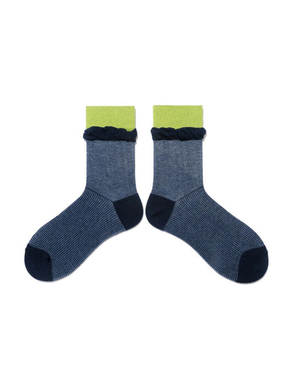 Rufia - Women's Color-blocked Cuff Socks