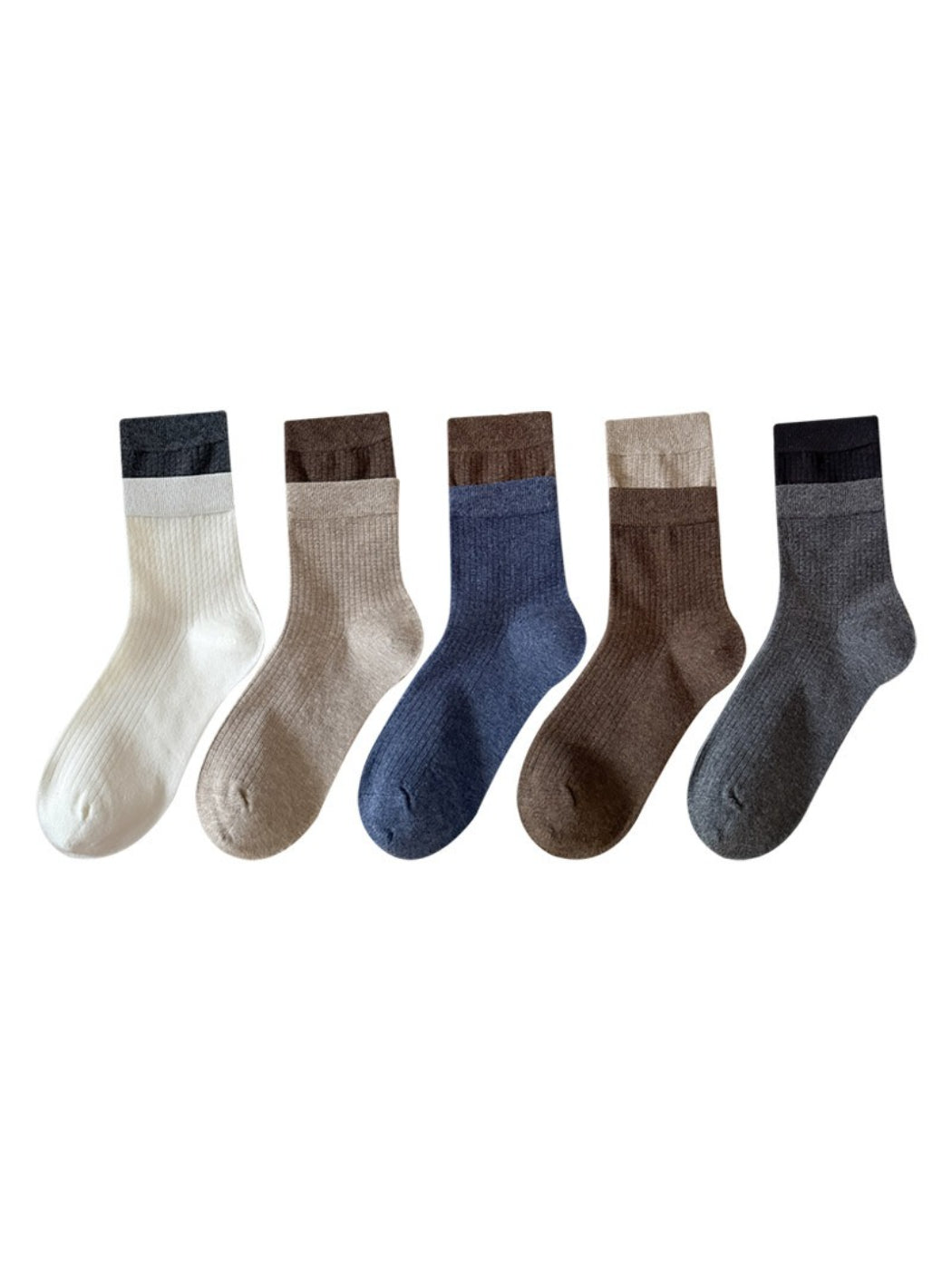 Rufia - Color Block Knit Crew Socks