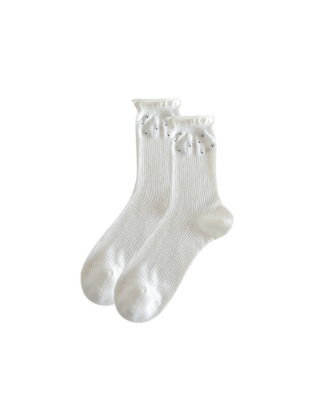 Rufia - Minimalist Polka Dot Women's Crew Socks