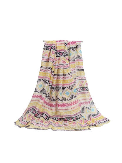 Scarvii - Aztec Geometric Print Long Scarf