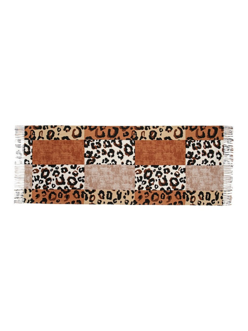 Scarvii - Leopard Patchwork Tassel Winter Scarf