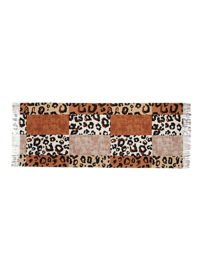 Scarvii - Leopard Patchwork Tassel Winter Scarf