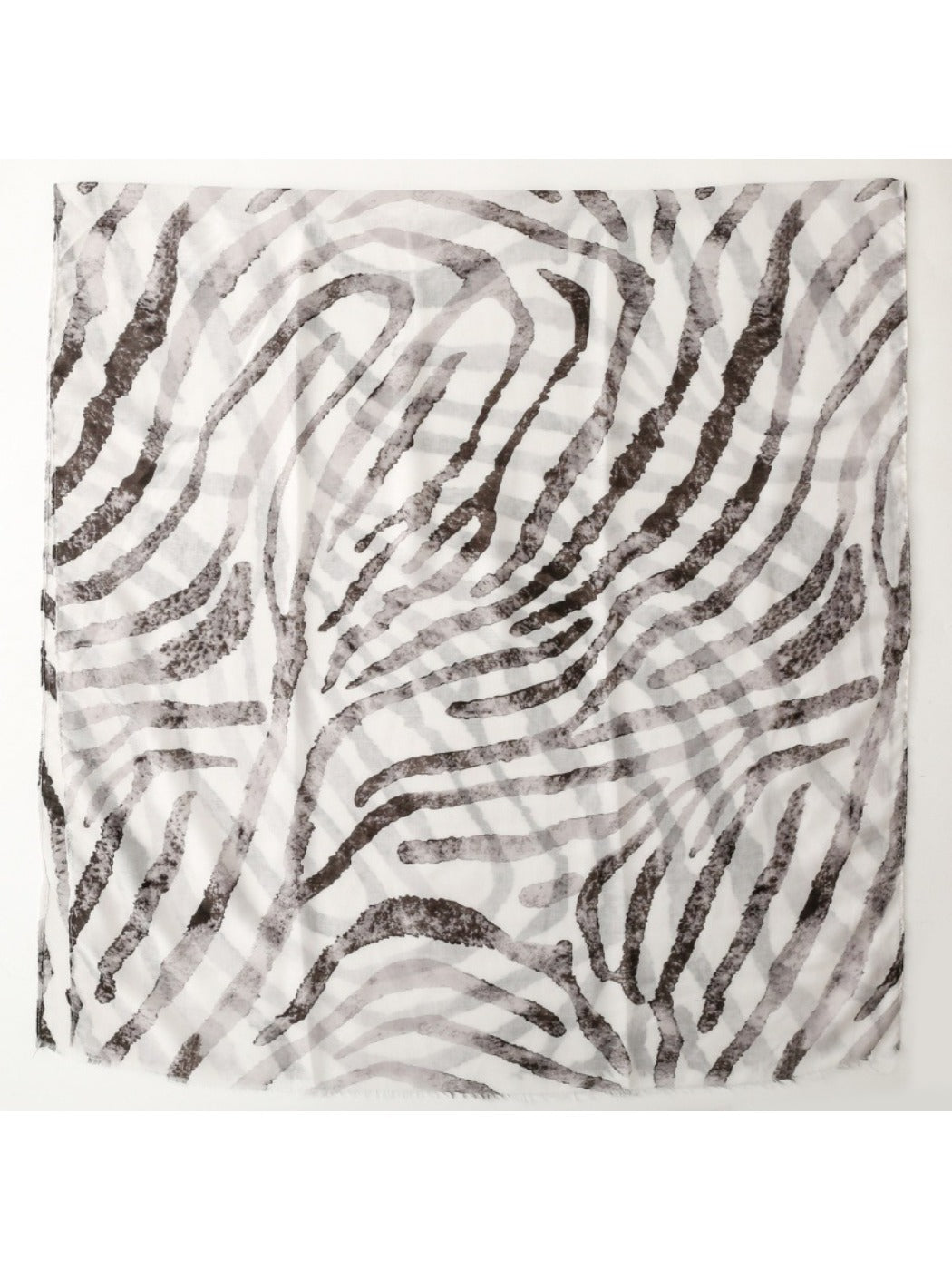 Scarvii - Soft Airy Oversized Zebra Stripe Lightweight Scarf