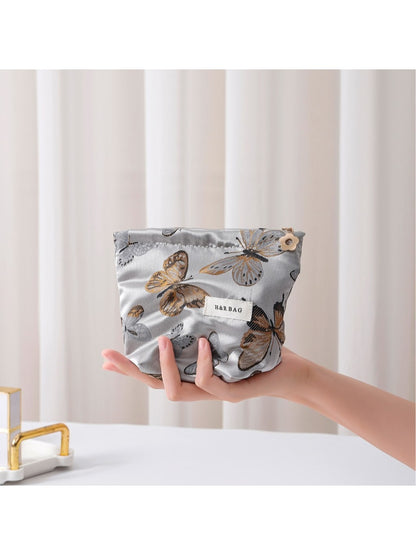 Cosbai - Butterfly Print Handheld Cosmetic Bag
