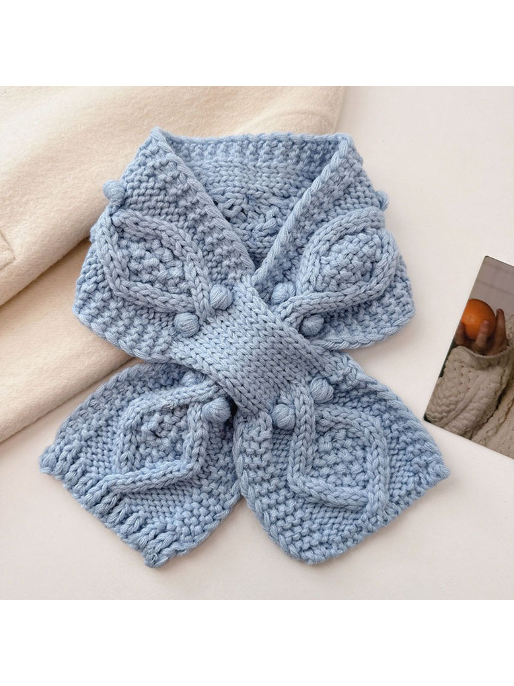 Scarvii - Warm Knit Bow Scarf