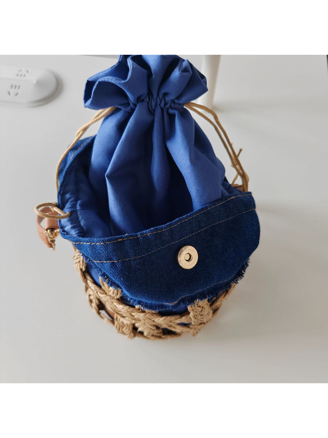 Cosbai - Open Weave Summer Bucket Bag - image 3