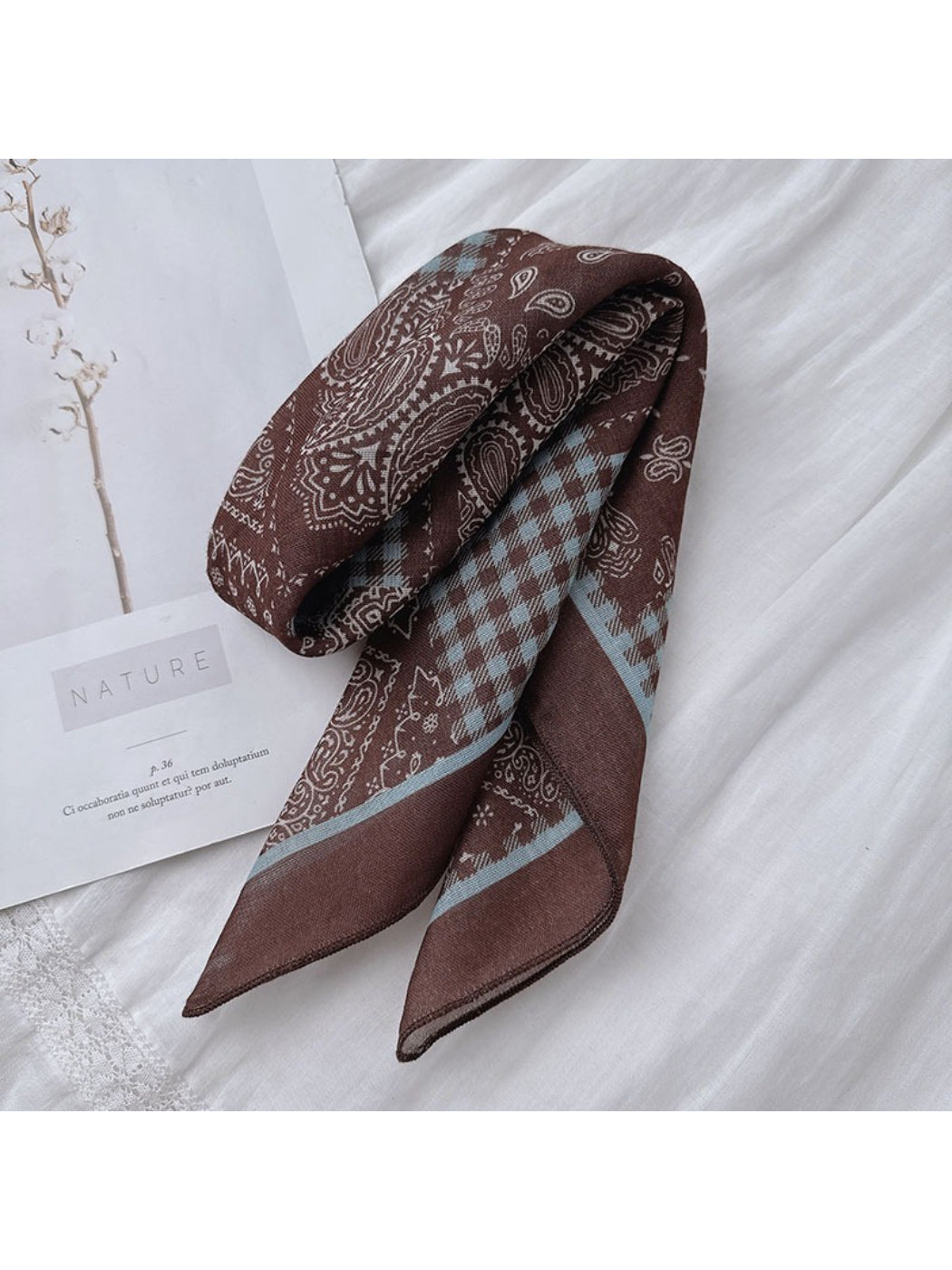 Scarvii - Vintage Paisley Square Neck Scarf