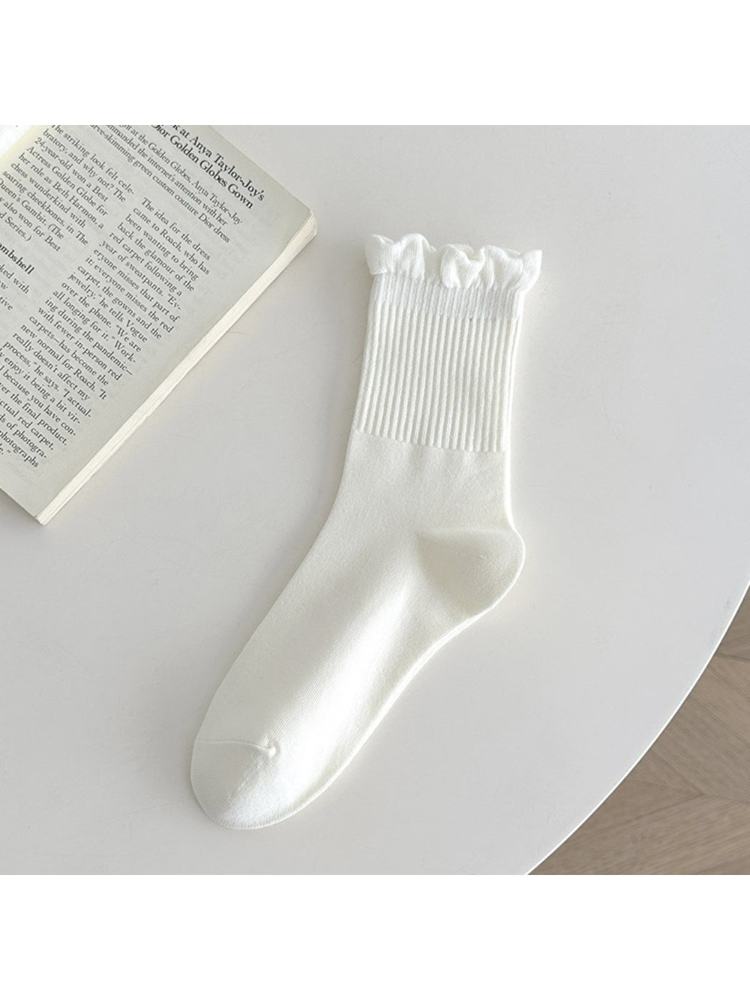 Rufia - Ruffled Ribbed Soft Cozy Socks