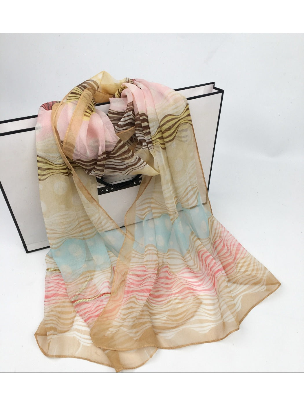 Scarvii - Lightweight Scarf with Polka Dot Patterns - Versatile & All-Season