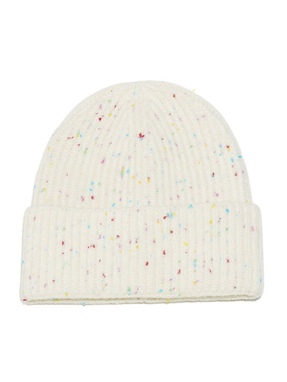 Haila Speckled Ribbed Knit Beanie
