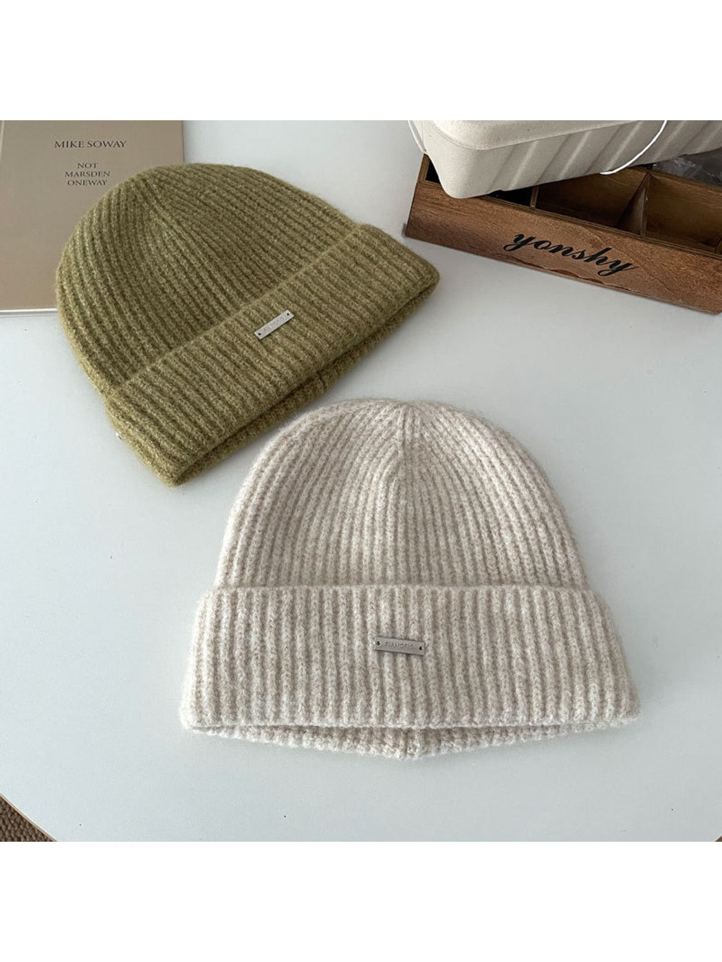 Haila - Clean Ribbed Round Crown Winter Beanie
