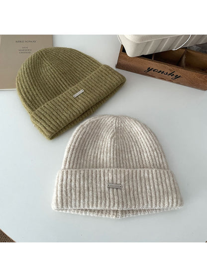 Haila - Clean Ribbed Round Crown Winter Beanie