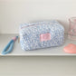 Cosbai - Plush Leopard Print Cosmetic Storage Bag