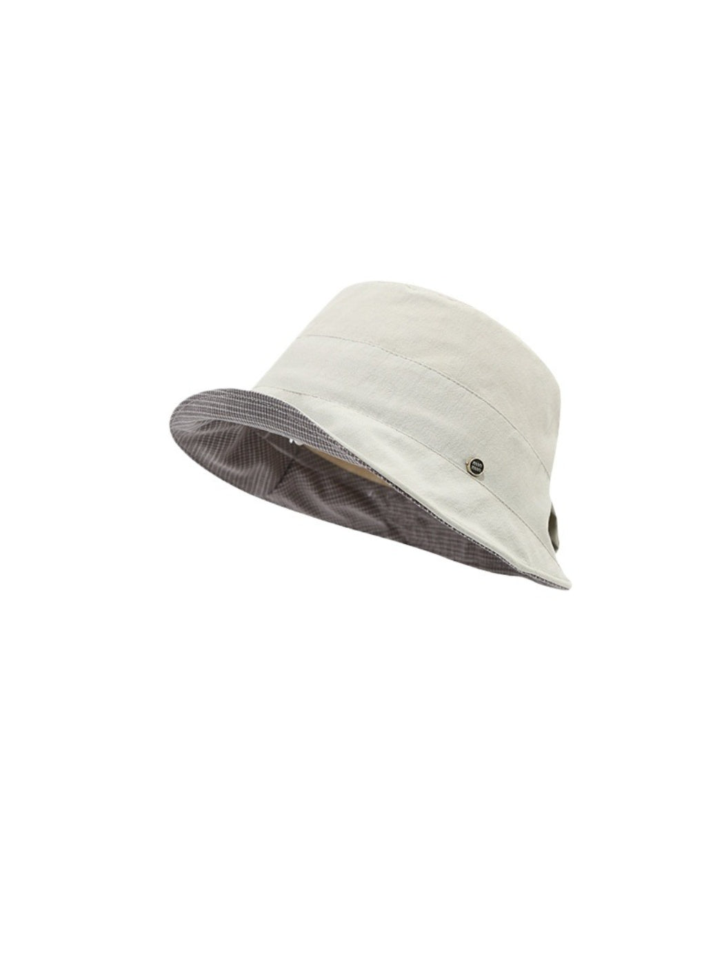 Close-up of Haila bucket hat edge showing minimal contrast trim detail