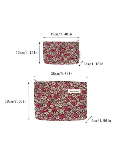 Cosbai - Vintage Floral Cosmetic Pouch
