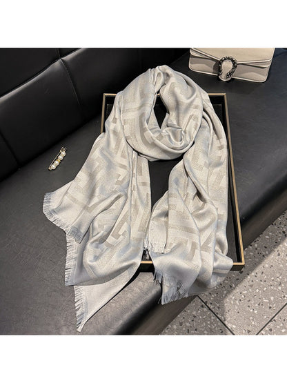 Scarvii - Subtle Geometric Soft Wrap Scarf