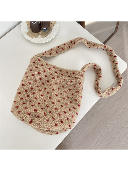 Cosbai – Soft Dot Pattern Shoulder Bag