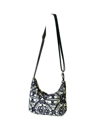 Cosbai - Vintage Embroidered Canvas Shoulder Bag