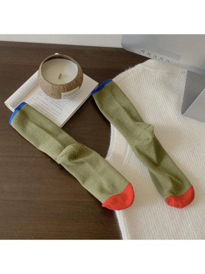 Rufia - Colorblock Ribbed Crew Socks