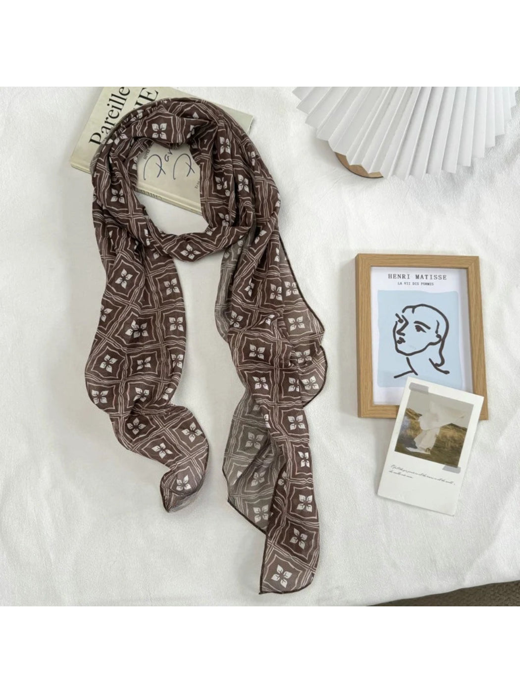 Scarvii - Classic Paisley Print Narrow Scarf