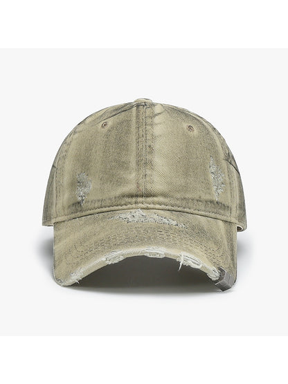 Haila - Distressed Washed Finish Curved Brim BaseballCap